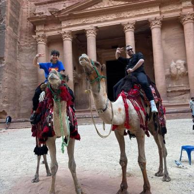 Hauniv Students Riding Camels